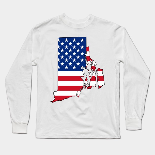 Rhode Island USA Long Sleeve T-Shirt by somekindofguru